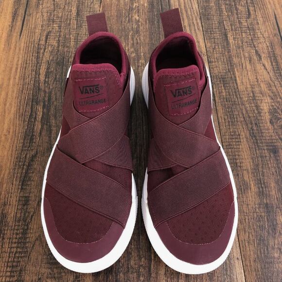 Vans Ultrarange Gore Slip On Ultracush Lite Trainer Shoe Size 7.5 Red Purple - Picture 3 of 14